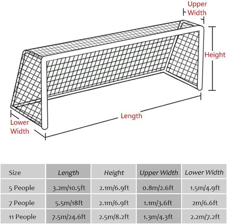 BORDSTRACT Soccer Goal Net, Football Replacement Net Full Size Polyethylene Training Nets Soccer Net for 10x7ft 18x7ft 24x8ft Soccer Goals - Image 2